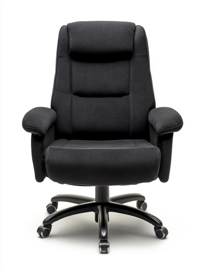 Sillón de oficina reclinable acolchado con apoyabrazos-Moblimo