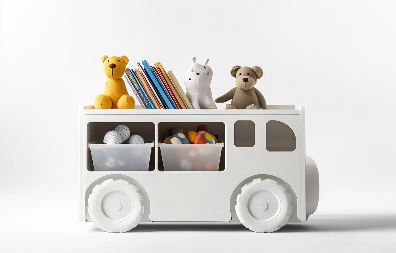 Estantería autobús escolar para juguetes y libros-Moblimo