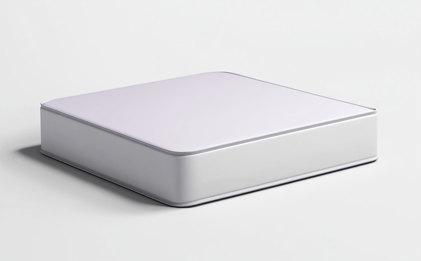 Colchón blanco de muelles con diseño redondeado para cama doble-Moblimo