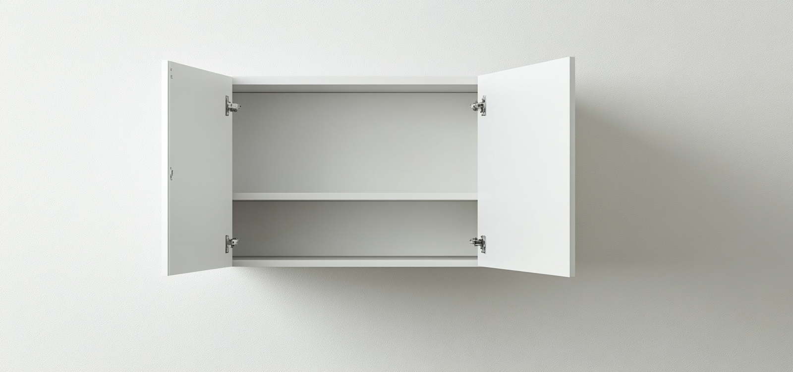 Armario de Pared Blanco para Lavadero con 2 Puertas y Estante Interior-Moblimo