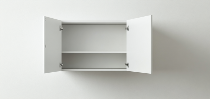 Armario de Pared Blanco para Lavadero con 2 Puertas y Estante Interior-Moblimo