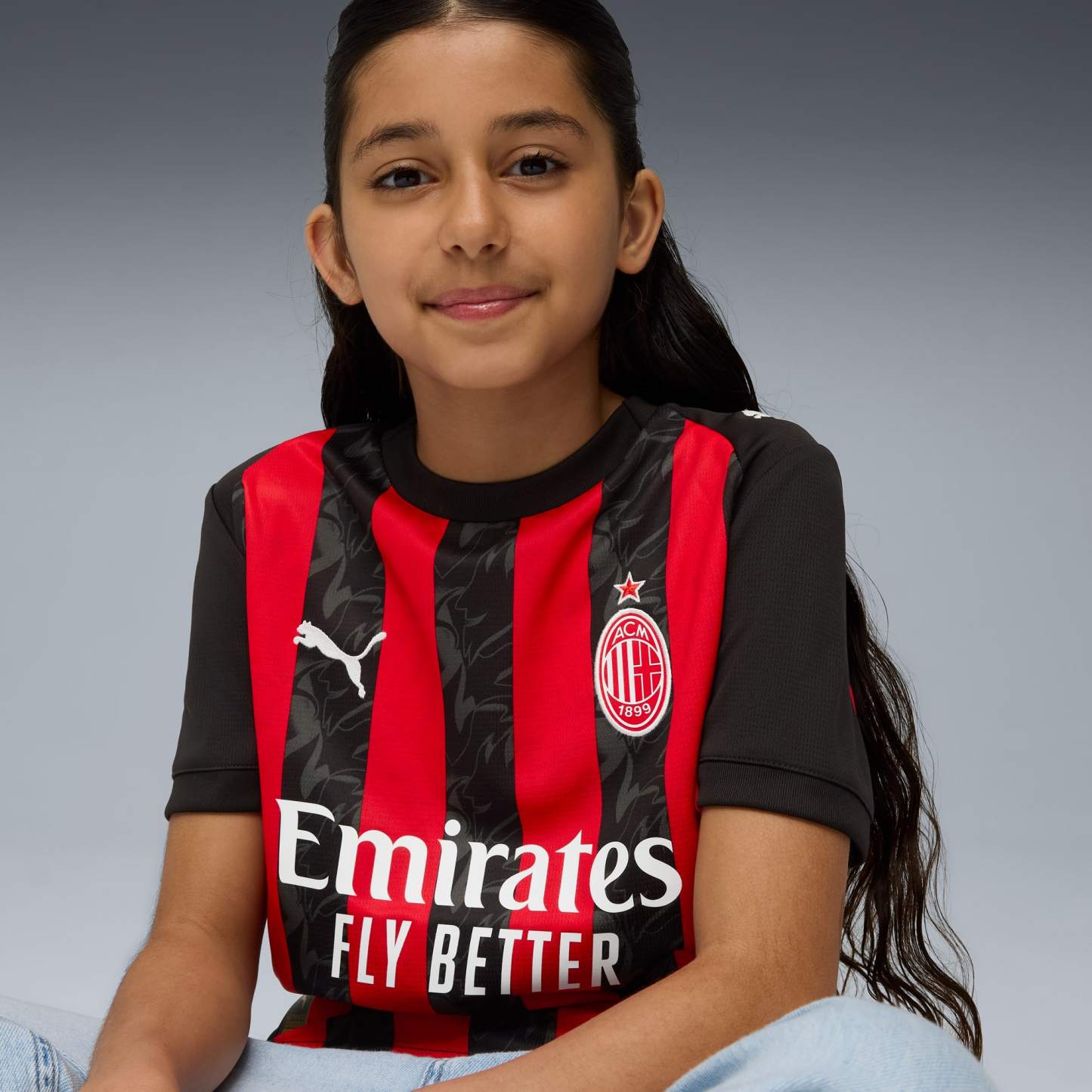 AC Milan '25/'26 Home Replica Big Kids' Soccer Jersey