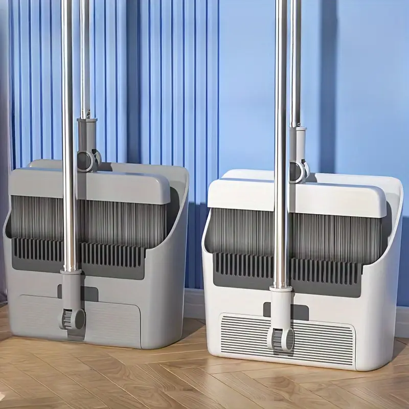 1set three in one or four in one new foldable standable sweeping handle dustpan set with floor brush does not stick to hair details 1