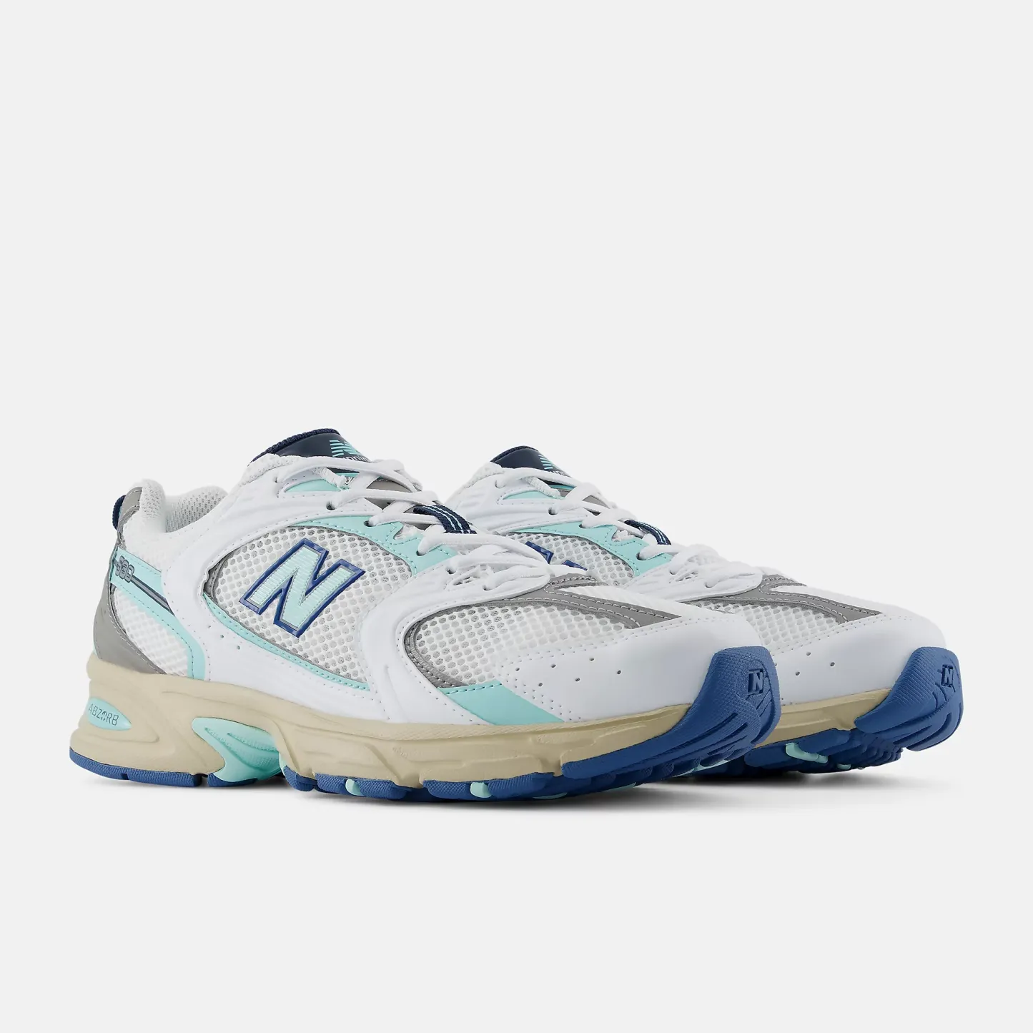 New Balance 530 FC Porto​ - WHITE con Blue Light e SILVER METALLIC - immagine 2
