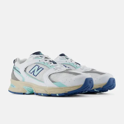 New Balance 530 FC Porto​ - WHITE con Blue Light e SILVER METALLIC - immagine 2