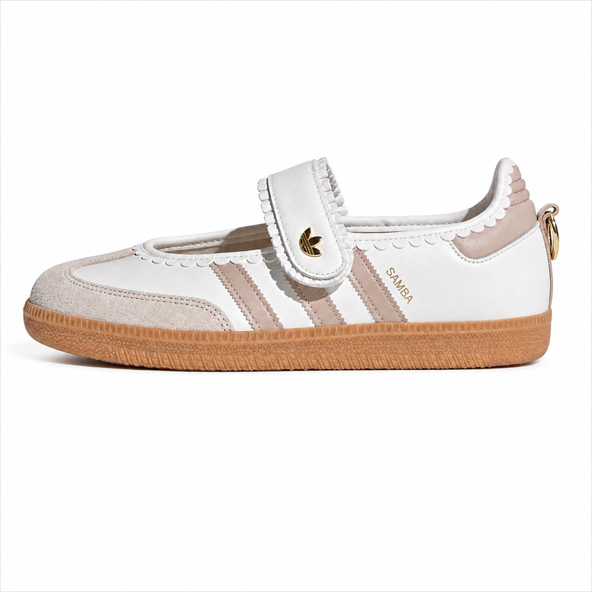 Adithtdas Samba Jane Ruffle Pack White Pink Gum (Women's)