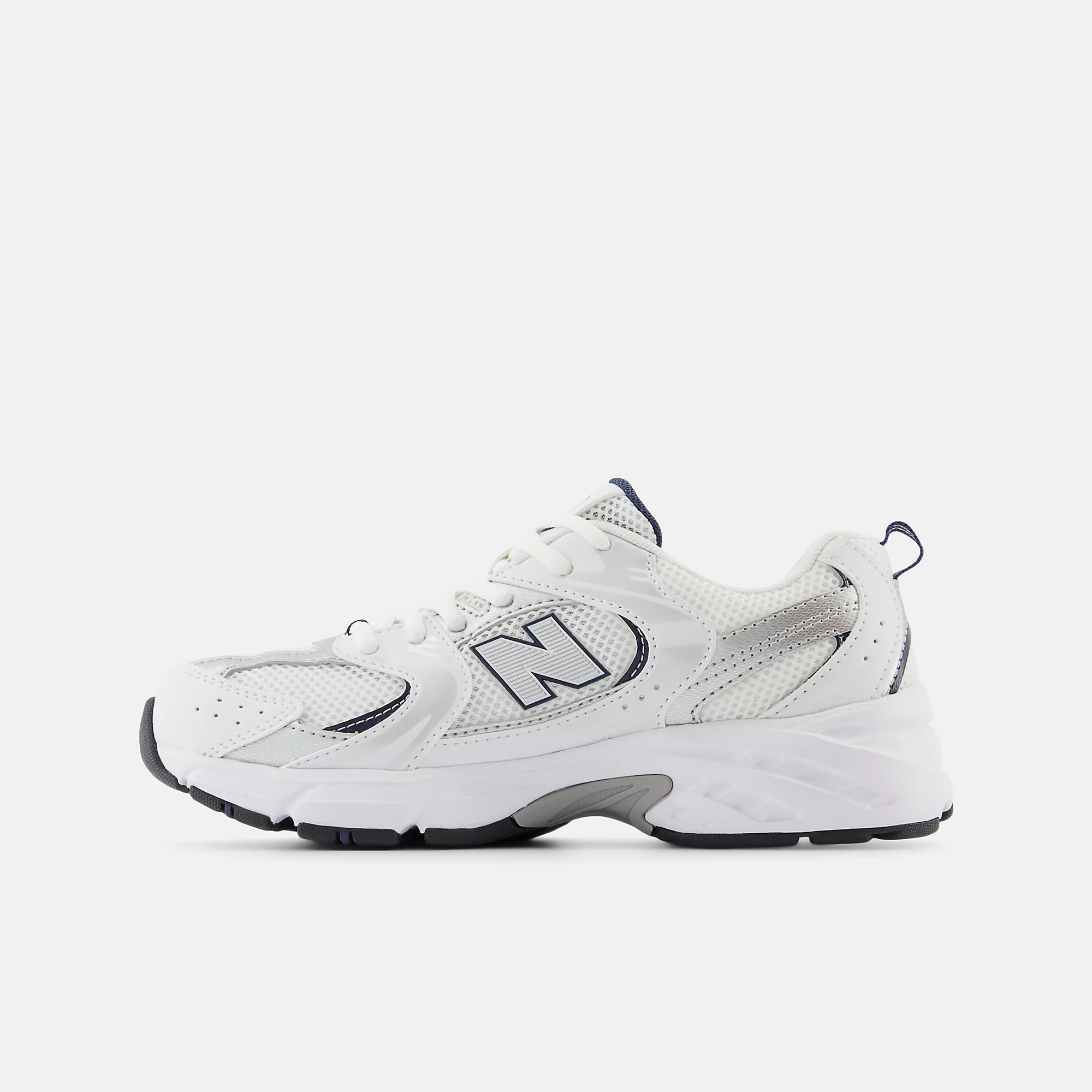 New Balance 530 LACE Lace - WHITE con NATURAL INDIGO e Silver Metallic - immagine 3