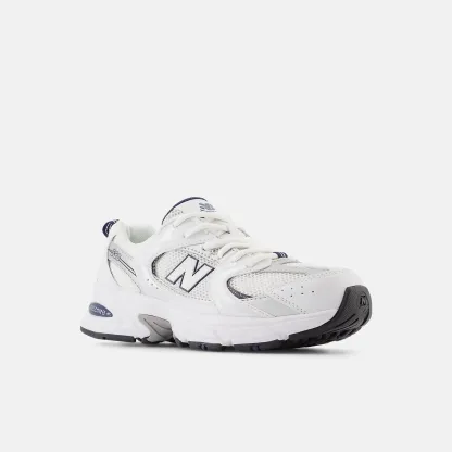 New Balance 530 LACE Lace - WHITE con NATURAL INDIGO e Silver Metallic - immagine 2