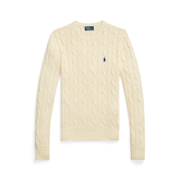 Polo Ralph Lauren Cable-Knit Cotton Crewneck Jumper - Cream