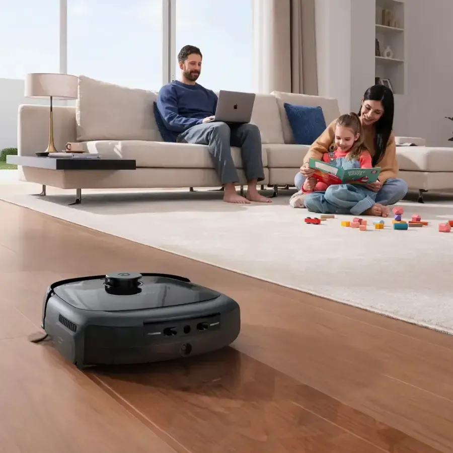 euthtfy - Aspirateur robot Omni E28 et balai serpillière à autonomie plus rapide