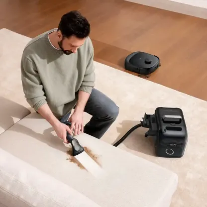 euthtfy - Aspirateur robot Omni E28 et balai serpillière à autonomie plus rapide
