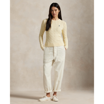 Polo Ralph Lauren Cable-Knit Cotton Crewneck Jumper - Cream