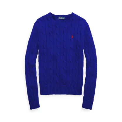 Polo Ralph Lauren Cable-Knit Cotton Crewneck Jumper - Rugby Royal
