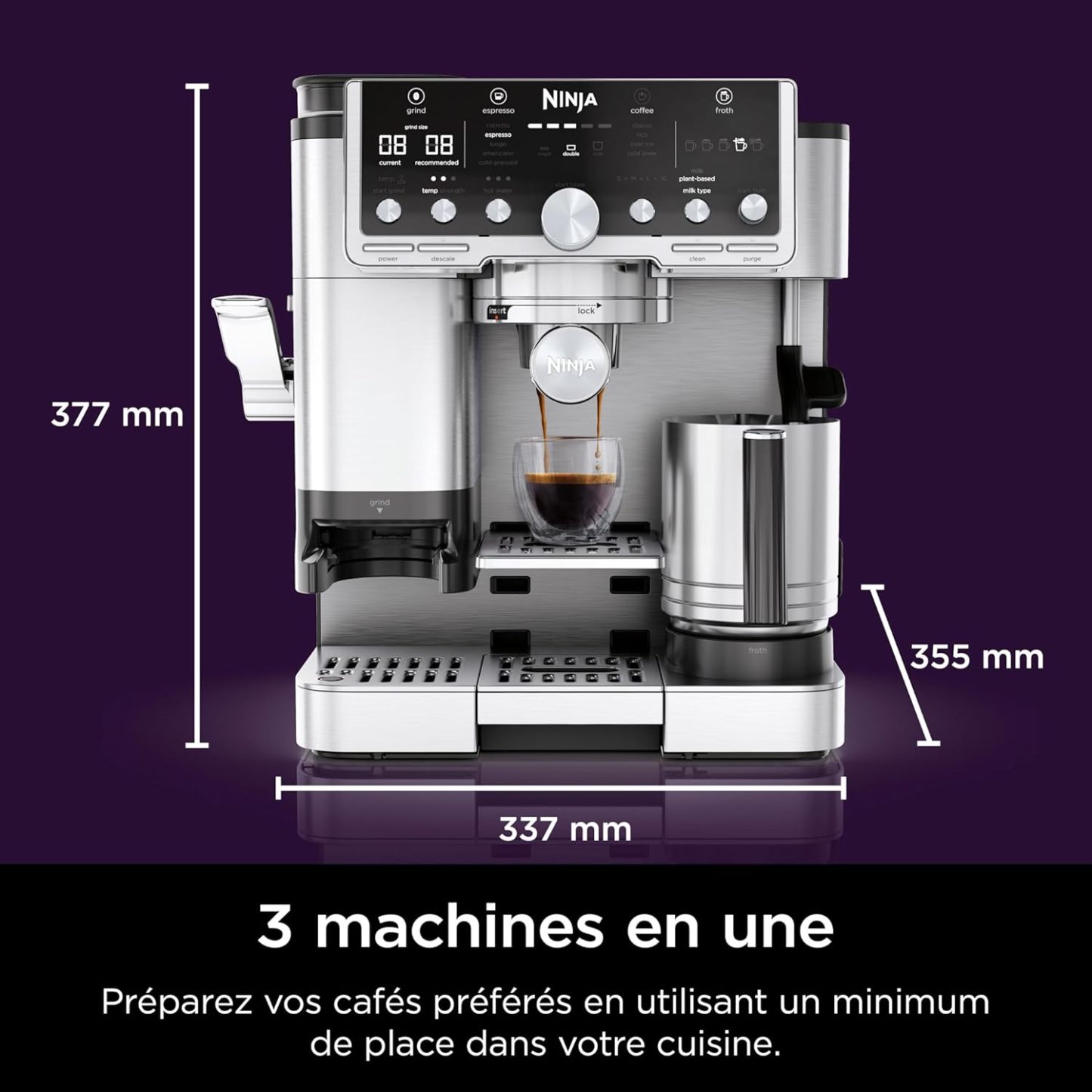 NINJA Machine à café Luxe Pro 3-en-1