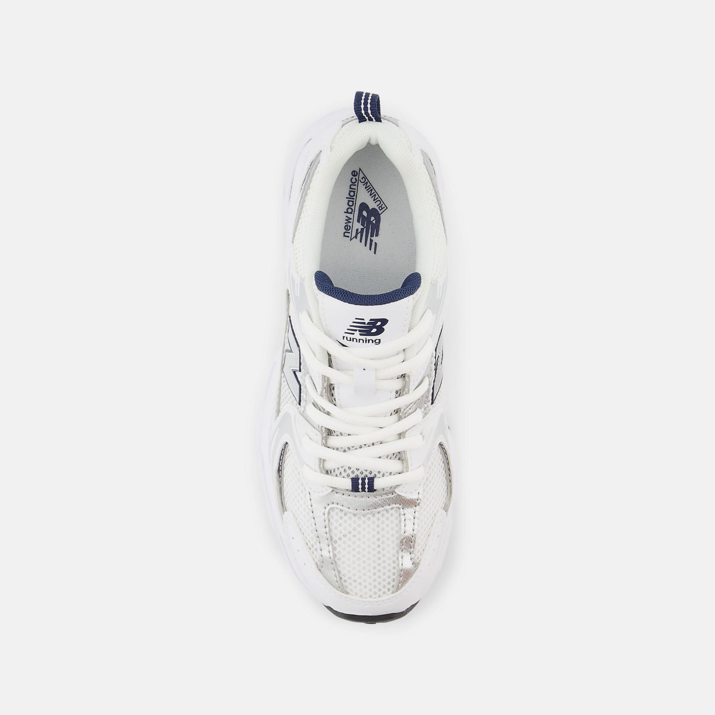 New Balance 530 LACE Lace - WHITE con NATURAL INDIGO e Silver Metallic - immagine 4