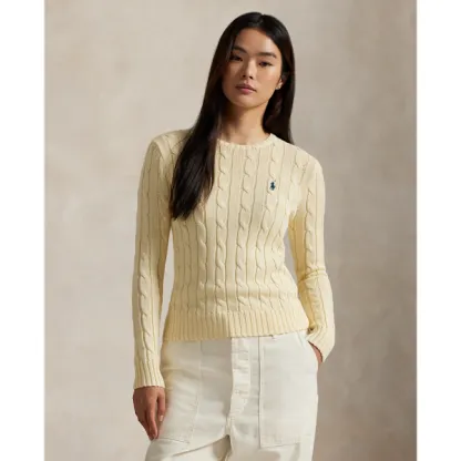 Polo Ralph Lauren Cable-Knit Cotton Crewneck Jumper - Cream