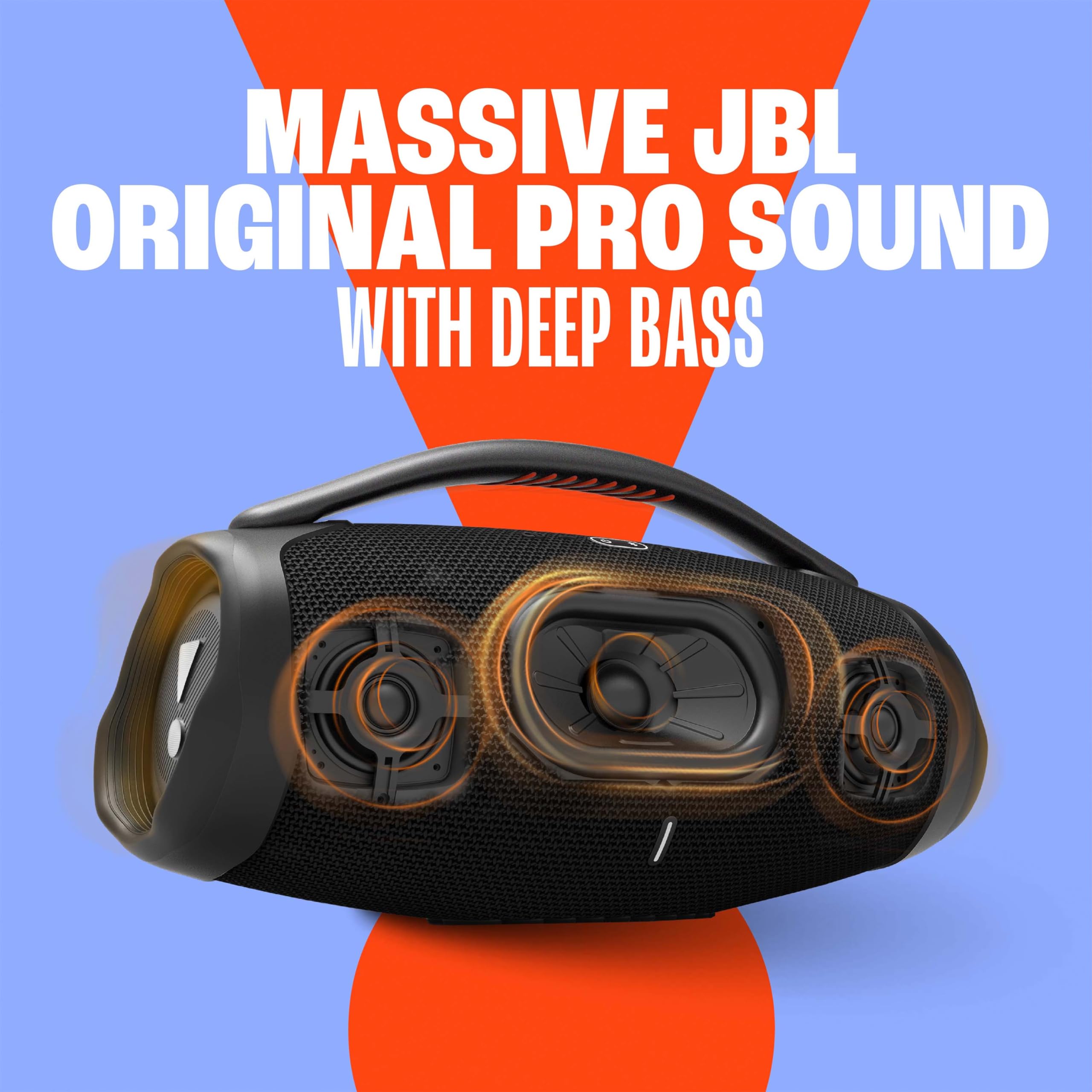 JthtBL BoomBox 3 Noir – Haut-parleur portable résistant à l'eau et la poussière – Son ultra puissant – Autonomie de 24 hrs