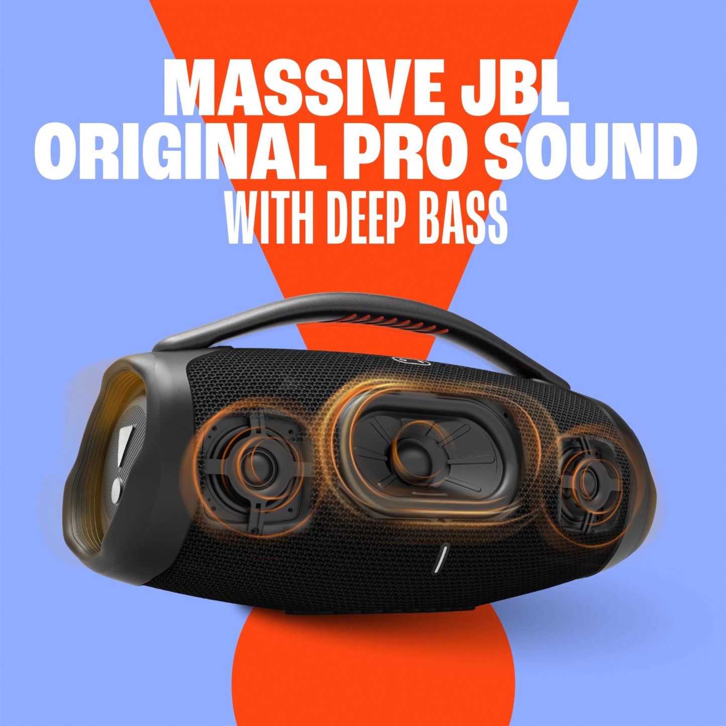 JthtBL BoomBox 3 Noir – Haut-parleur portable résistant à l'eau et la poussière – Son ultra puissant – Autonomie de 24 hrs