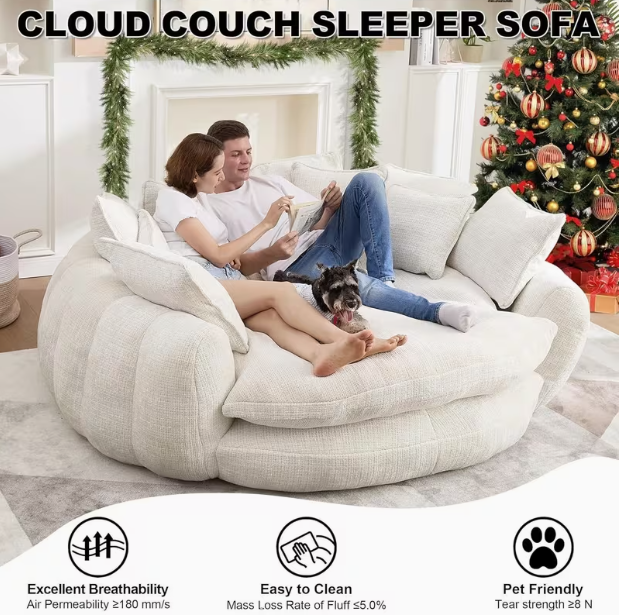 Canapé-lit « Cloud » de 81,1 po avec 14 coussins