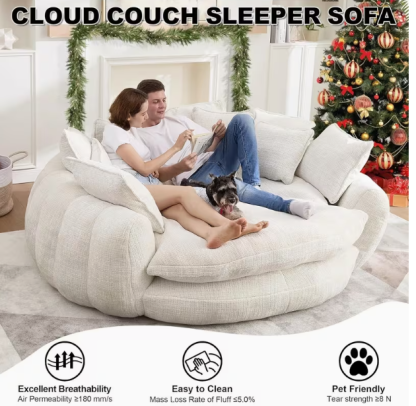 Canapé-lit « Cloud » de 81,1 po avec 14 coussins