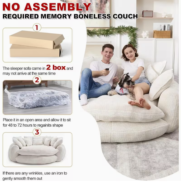 Canapé-lit « Cloud » de 81,1 po avec 14 coussins