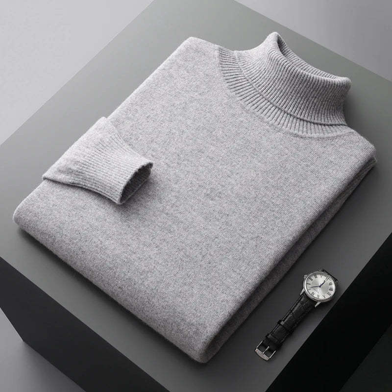 Halston & Hunt™ | Luxe Merino Turtleneck Jumper for Men