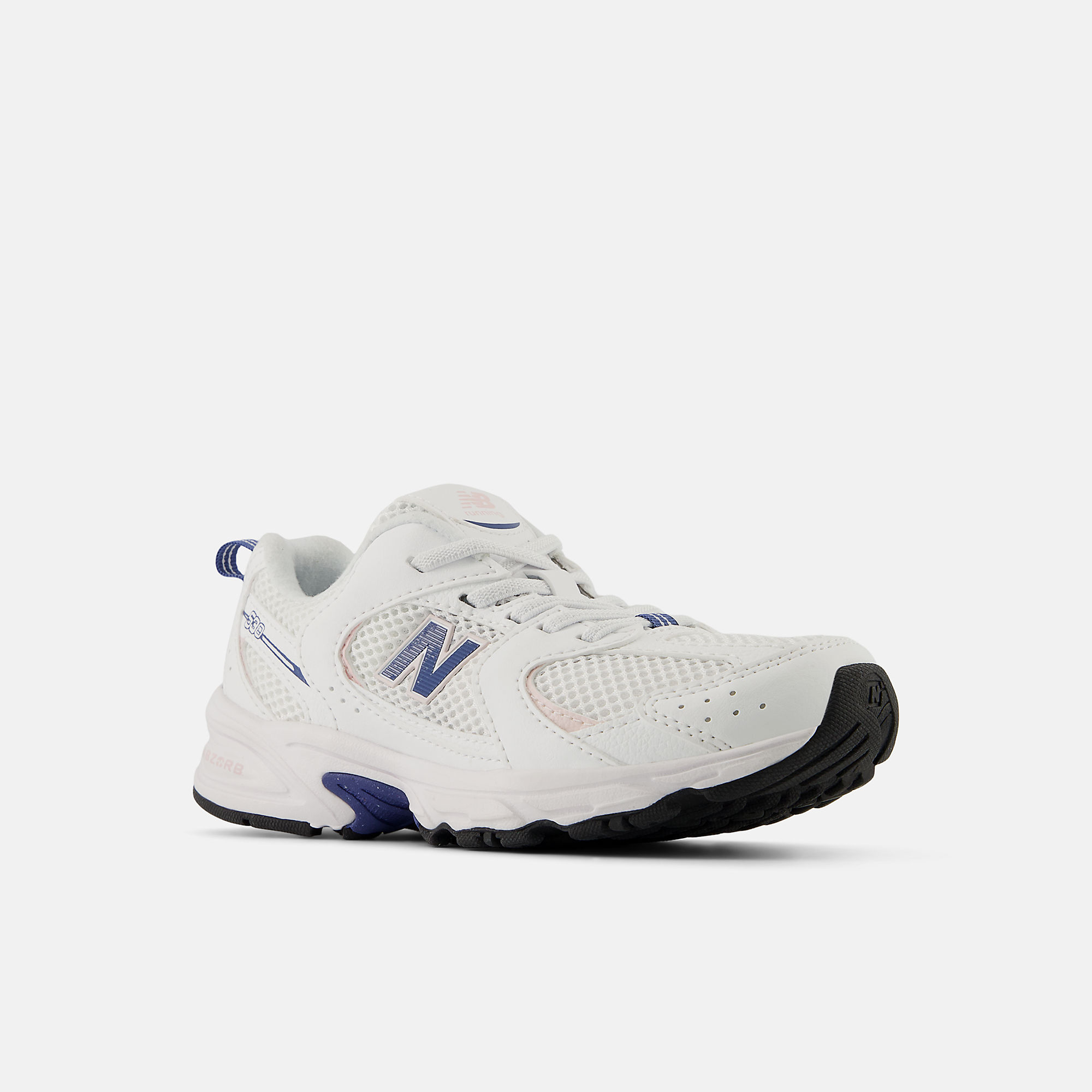New Balance 530 Bungee Lace Bungee Lace - WHITE con MAGIC BLUE - immagine 2