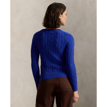 Polo Ralph Lauren Cable-Knit Cotton Crewneck Jumper - Rugby Royal