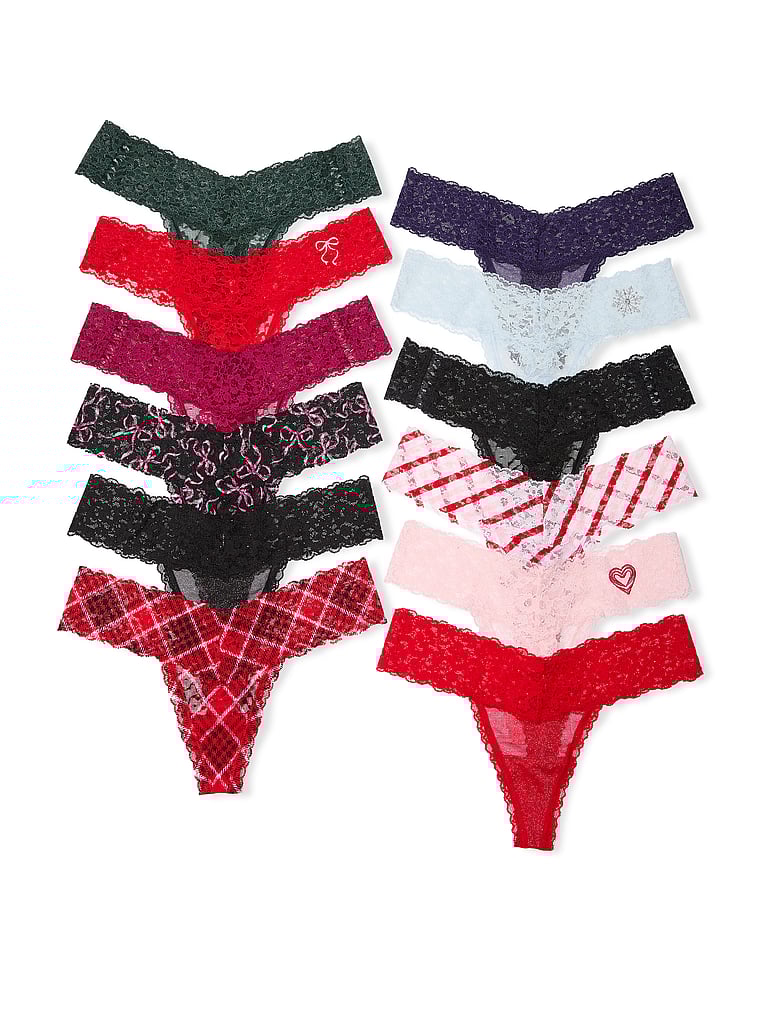 Victoria's Secret 12-Pack Thong Panties Holiday Advent Calendar