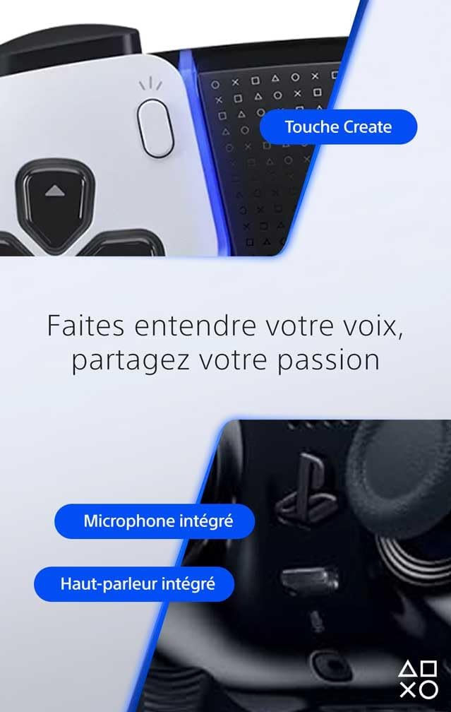 PlayStation DualSense Edge – Manette sans fil PS5/PC – Blanche & Noire