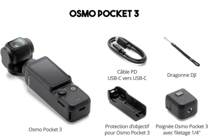 Osmo Pocket 3 | Caméra de Vlogging CMOS de poche 1 pouce