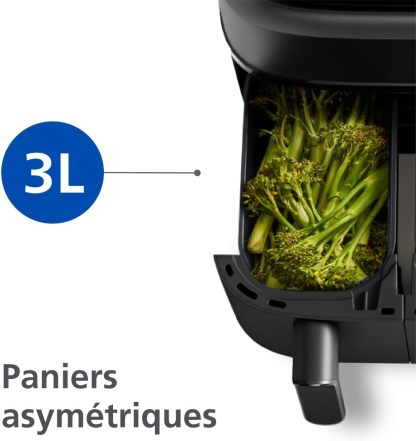 Philips Airfryer Série 3000 – Double Panier 9 L | Technologie RapidAir (NA350/03)