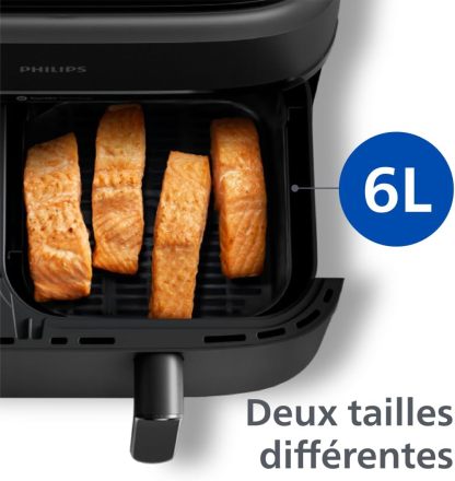 Philips Airfryer Série 3000 – Double Panier 9 L | Technologie RapidAir (NA350/03)