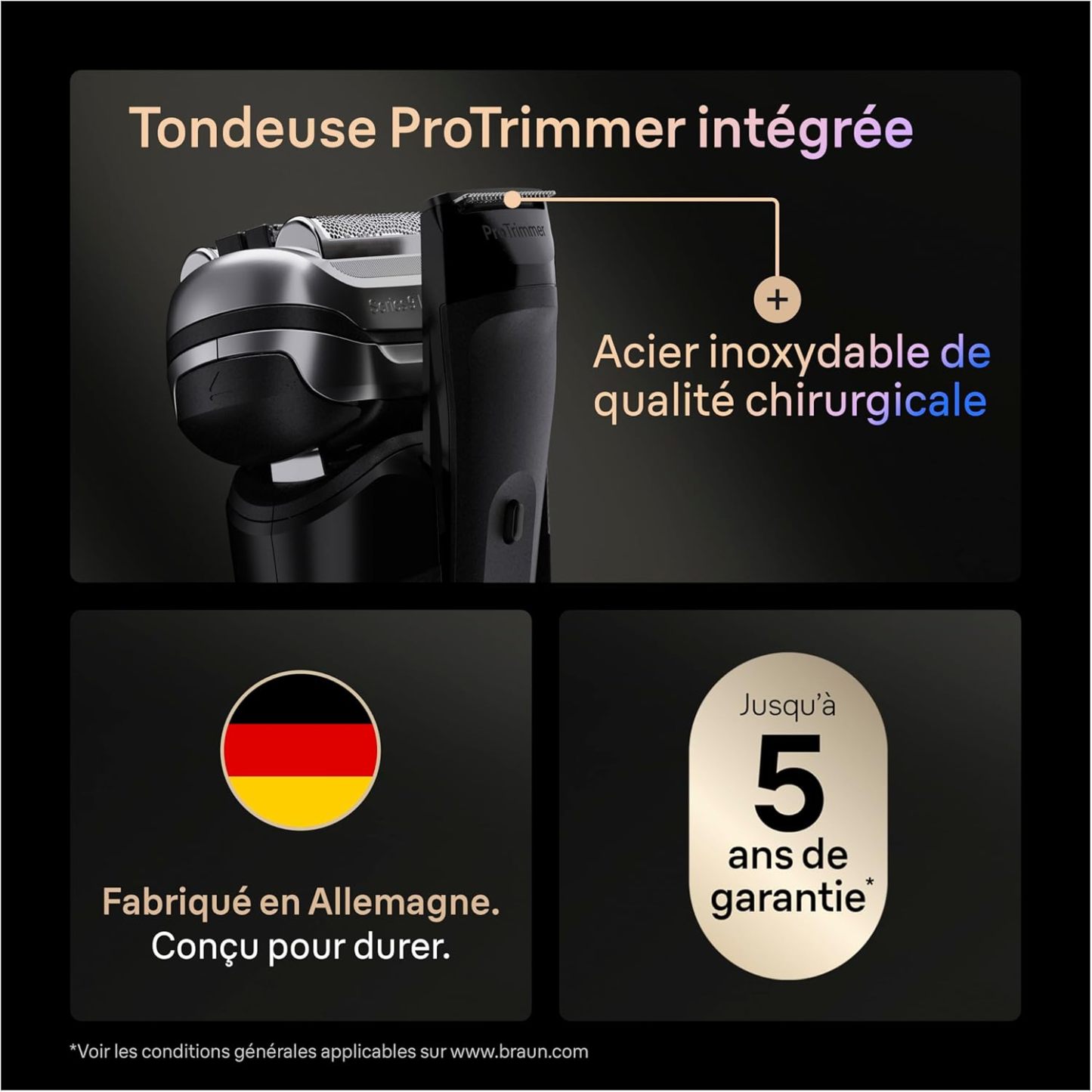 Braun Series 9 PRO+ – Rasoir Électrique Homme Haut de Gamme
