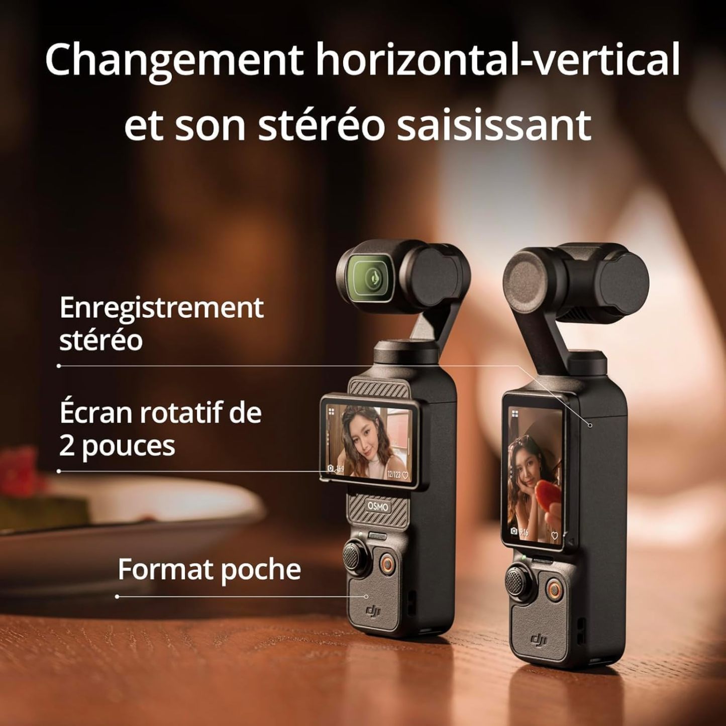 Osmo Pocket 3 | Caméra de Vlogging CMOS de poche 1 pouce