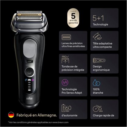 Braun Series 9 PRO+ – Rasoir Électrique Homme Haut de Gamme