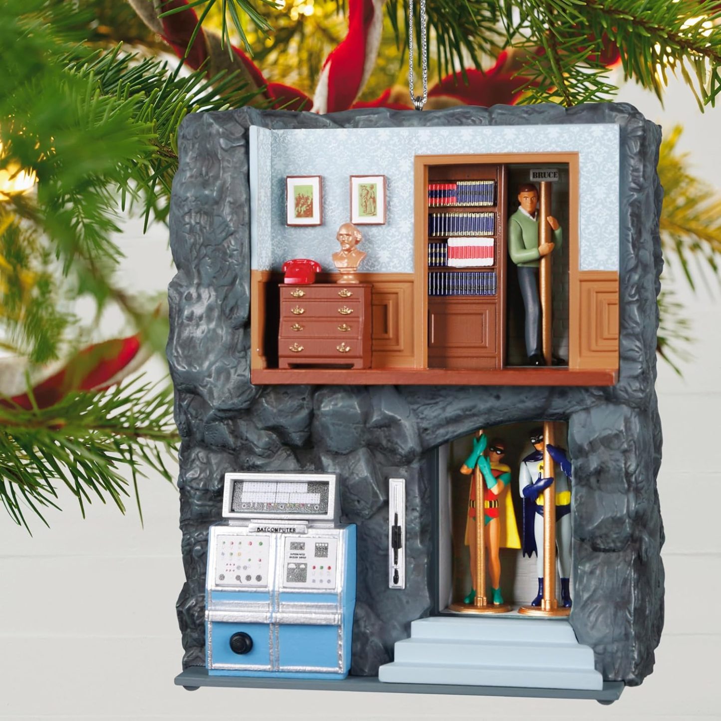 Hallmark Keepsake Christmas Ornament, Batman The Classic TV Series To the Batcave! With Light, Sound and Motion, Super Hero Gifts