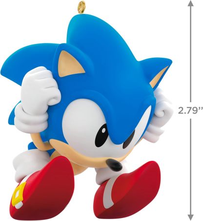 Hallmark Keepsake Christmas Ornament 2024, Sonic the Hedgehog Sonic Collecting Rings With Light, Sound and Motion, Gifts for Gamers