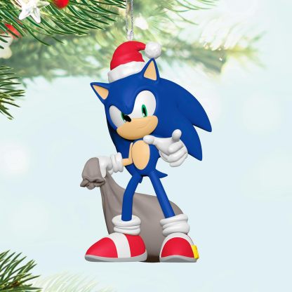 Hallmark Keepsake Christmas Ornament 2024, Sonic the Hedgehog Sonic Collecting Rings With Light, Sound and Motion, Gifts for Gamers
