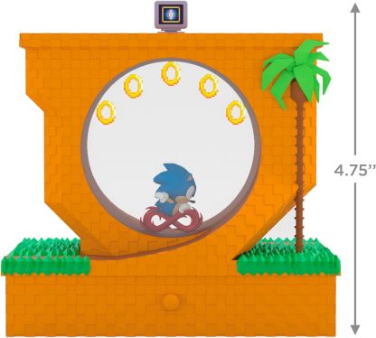 Hallmark Keepsake Christmas Ornament 2024, Sonic the Hedgehog Sonic Collecting Rings With Light, Sound and Motion, Gifts for Gamers