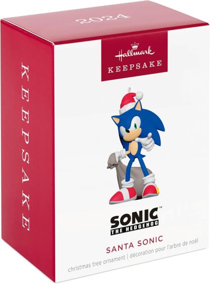 Hallmark Keepsake Christmas Ornament 2024, Sonic the Hedgehog Sonic Collecting Rings With Light, Sound and Motion, Gifts for Gamers