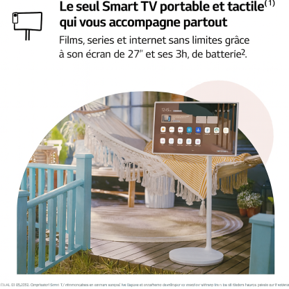 LG StanbyME 27” – Le Smart TV portable et tactile qui s’adapte à vous