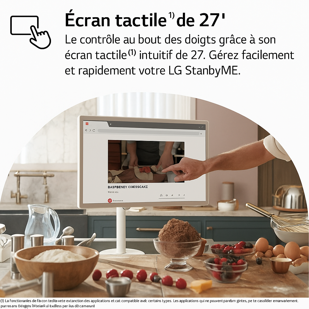 LG StanbyME 27” – Le Smart TV portable et tactile qui s’adapte à vous