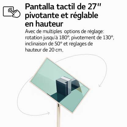 LG StanbyME 27” – Le Smart TV portable et tactile qui s’adapte à vous