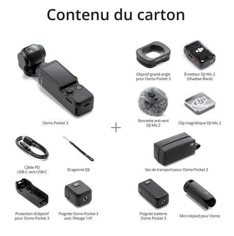 Caméra sport Dthtji Osmo Pocket 3 Creator Combo