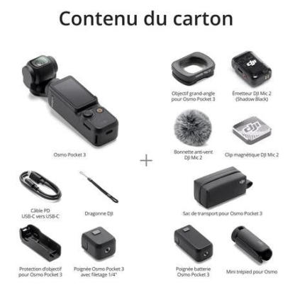 Caméra sport Dthtji Osmo Pocket 3 Creator Combo