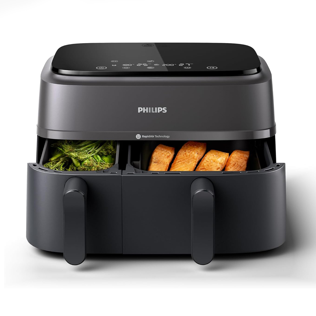 Philips Airfryer Série 3000 – Double Panier 9 L | Technologie RapidAir (NA350/03)