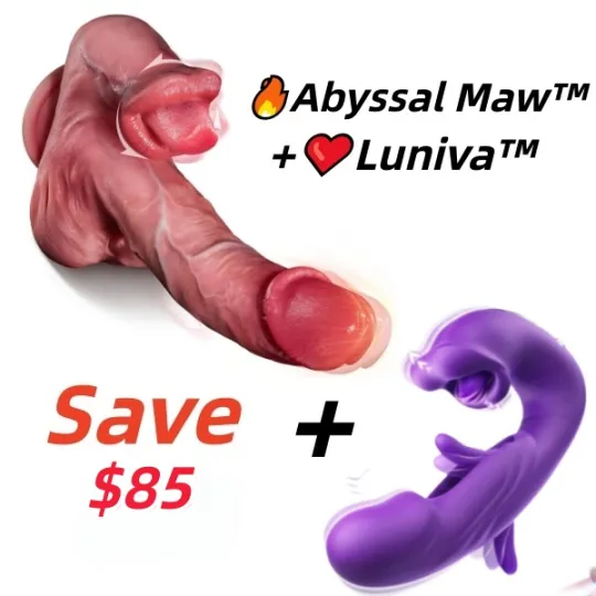 ✨2026 Upgraded 360° Licking Mouth Flesh Silicone Dildos, 2.0 Thrusting Dildo Tongue Sex Toys-👅Abyssal Maw™🔥