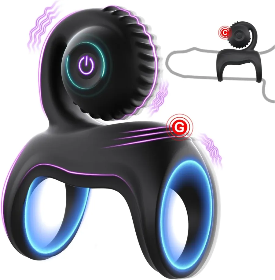 🔥2025 Special Gift - 49% OFF💥💥--💕Vibrating Cock Ring with Snail Vibe Clitoral Stimulator