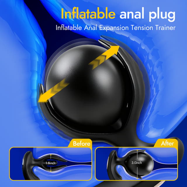 【One-Click Expand】Smart Inflatable Anal Plug – Deep Prostate Massage & Beginner to Pro Training 🍑